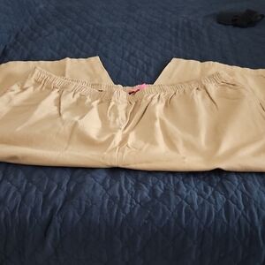 Woman Within,Classic Fit,Capri Tan Elastic Waist Pants,Size 36W (4X)